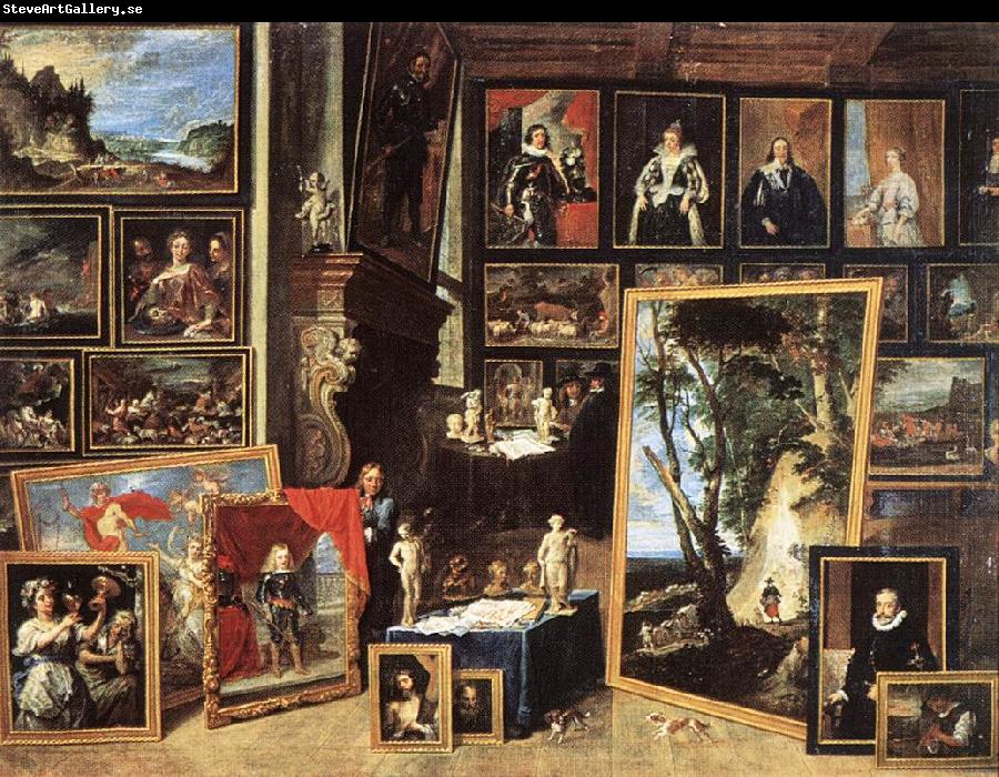 TENIERS, David the Younger The Gallery of Archduke Leopold in Brussels xgh